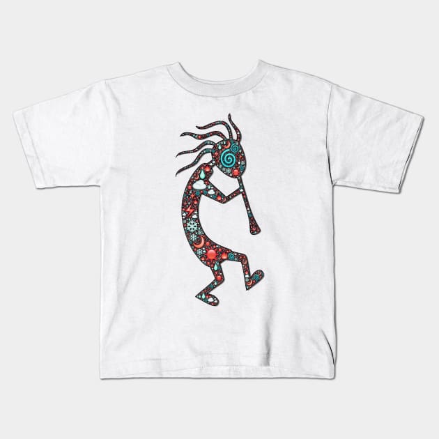 Kokopelli - The Trickster, Native American Symbol Kids T-Shirt by Naves